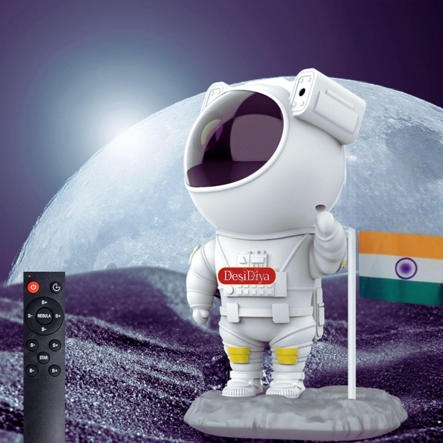 stronaut Galaxy Projector - Starry Night Light with Adjustable Projection, Remote Control for Kids & Adults, Bedroom & Party Decor