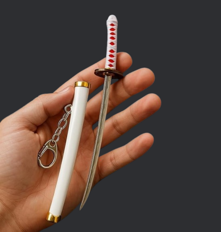 Demon Slayer Katana Sword Metal Keychain | Mini Anime Katana Key Chain 15CM