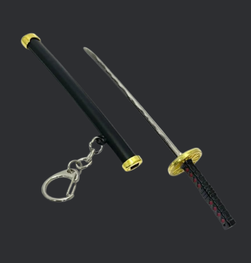 Demon Slayer Katana Sword Metal Keychain | Mini Anime Katana Key Chain 15CM