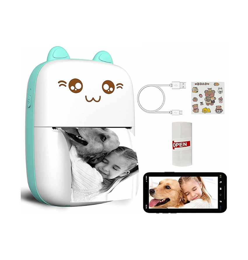 Mini Portable Bluetooth Thermal Printer | Inkless Pocket Label, Photo & Receipt Maker