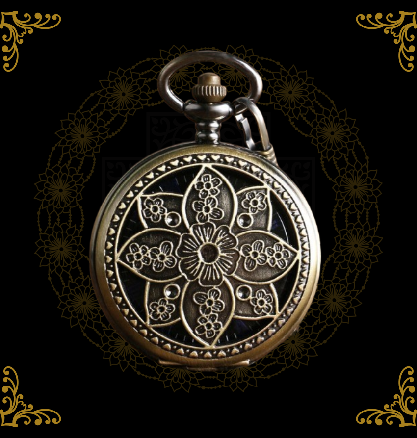 Vintage Brass Quartz Pocket Watch Keychain Pendant - Antique Finish Gift for Boys & Girls