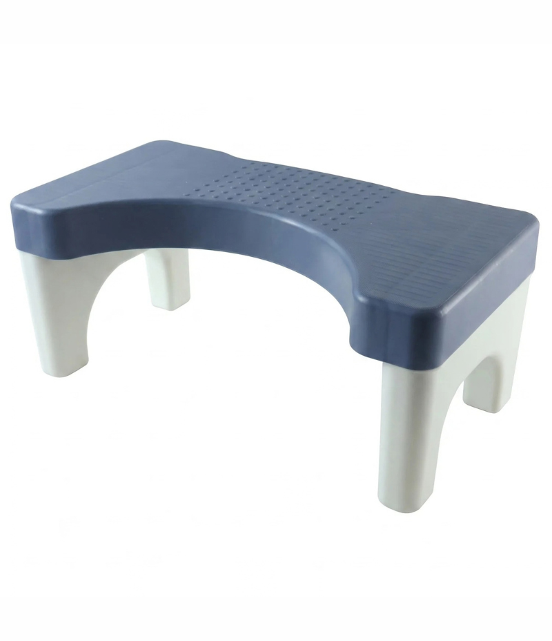 Durable Plastic Toilet Step Stool for Bathroom & Potty Training Aid