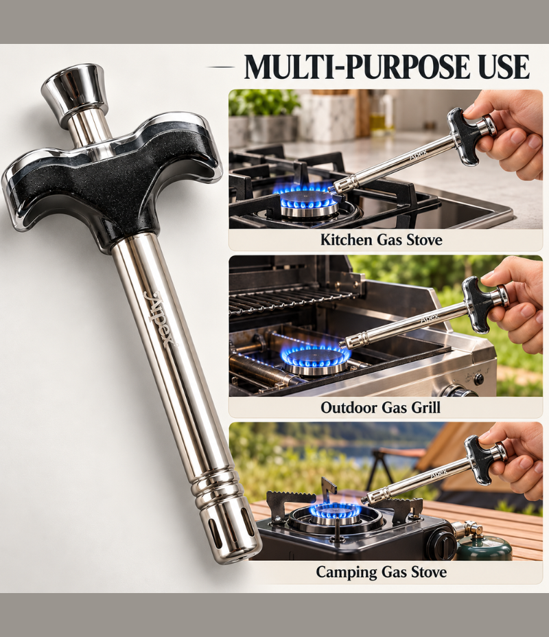 Apex Neo Electronic Gas Lighter - Safe & Easy Kitchen & Stove Ignition Tool