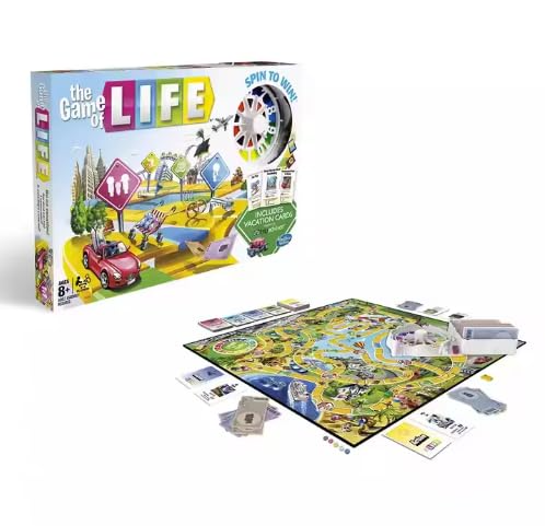 Spin to Win Game of Life Classic Family Board Game, Newest Products The Game of Life Board Leisure and Entertainment at The Party with Big Turntable Board Game for Kids