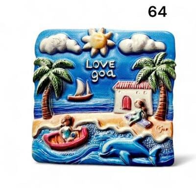 Decorative 3D Polyresin Refrigerator Magnet – Vivid Travel Souvenir, Spiritual Idol & Food Miniature Magnet