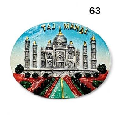 Decorative 3D Polyresin Refrigerator Magnet – Vivid Travel Souvenir, Spiritual Idol & Food Miniature Magnet