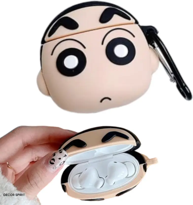 Airpods Pro (2019) Headphones Pouch Case Cover Soft Silicone Cartoon Character 360-degree Protection Case with Keyring