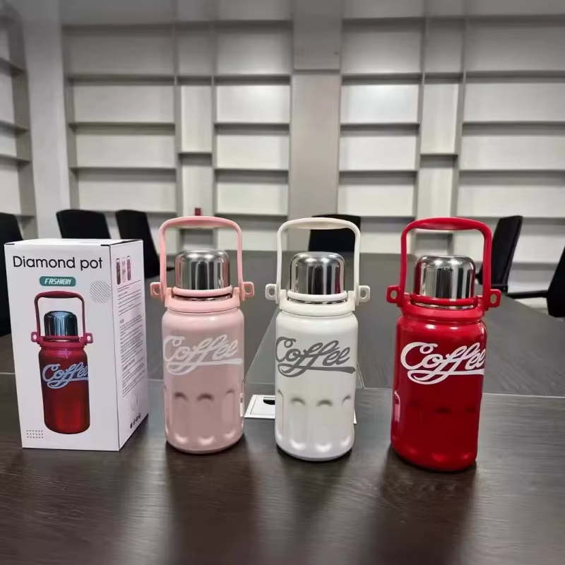 Large Capacity Double Wall Vacuum Flask 316 Stainless Steel Fashionable Outdoor Portable Thermos Kettle 800ml