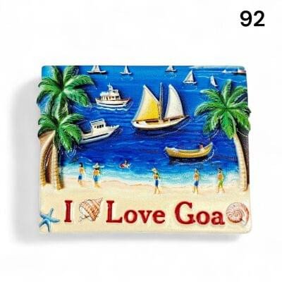 Decorative 3D Polyresin Refrigerator Magnet – Vivid Travel Souvenir, Spiritual Idol & Food Miniature Magnet