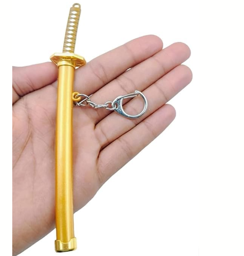 Demon Slayer Katana Sword Metal Keychain | Mini Anime Katana Key Chain 15CM