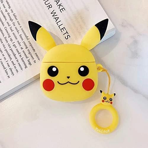 Airpods Pro (2019) Headphones Pouch Case Cover Soft Silicone Cartoon Character 360-degree Protection Case with Keyring