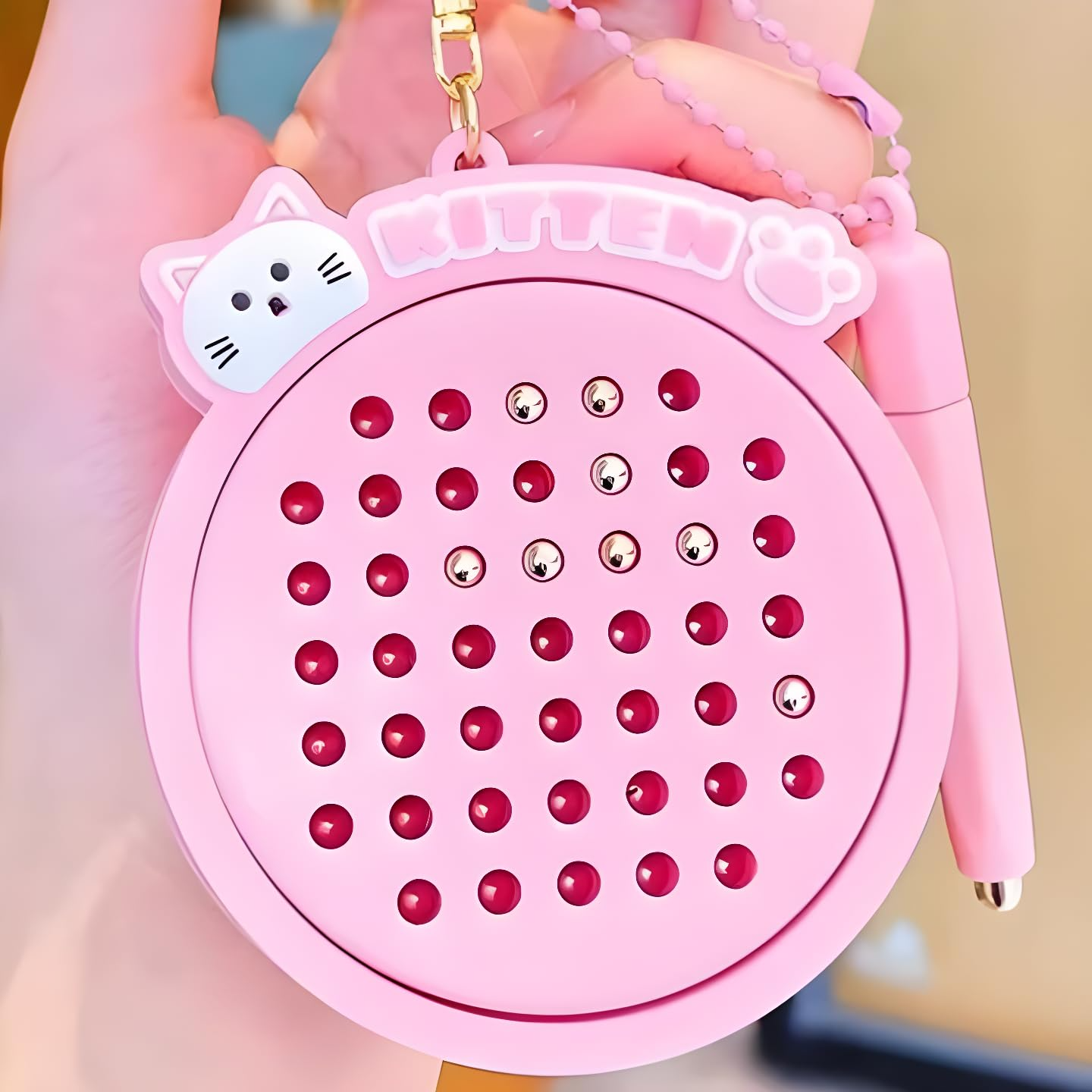 Little Larks Cute Cartoon Magnetic Doodle Board Keychain for Kids – Mini Erasable Magpad Toy with Magnetic Pen – Drawing Board Maze Game for Kids Learning Fun (Random) (Pack of 1)