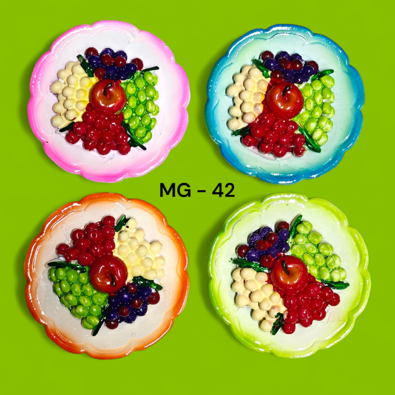 Decorative 3D Polyresin Refrigerator Magnet – Vivid Travel Souvenir, Spiritual Idol & Food Miniature Magnet