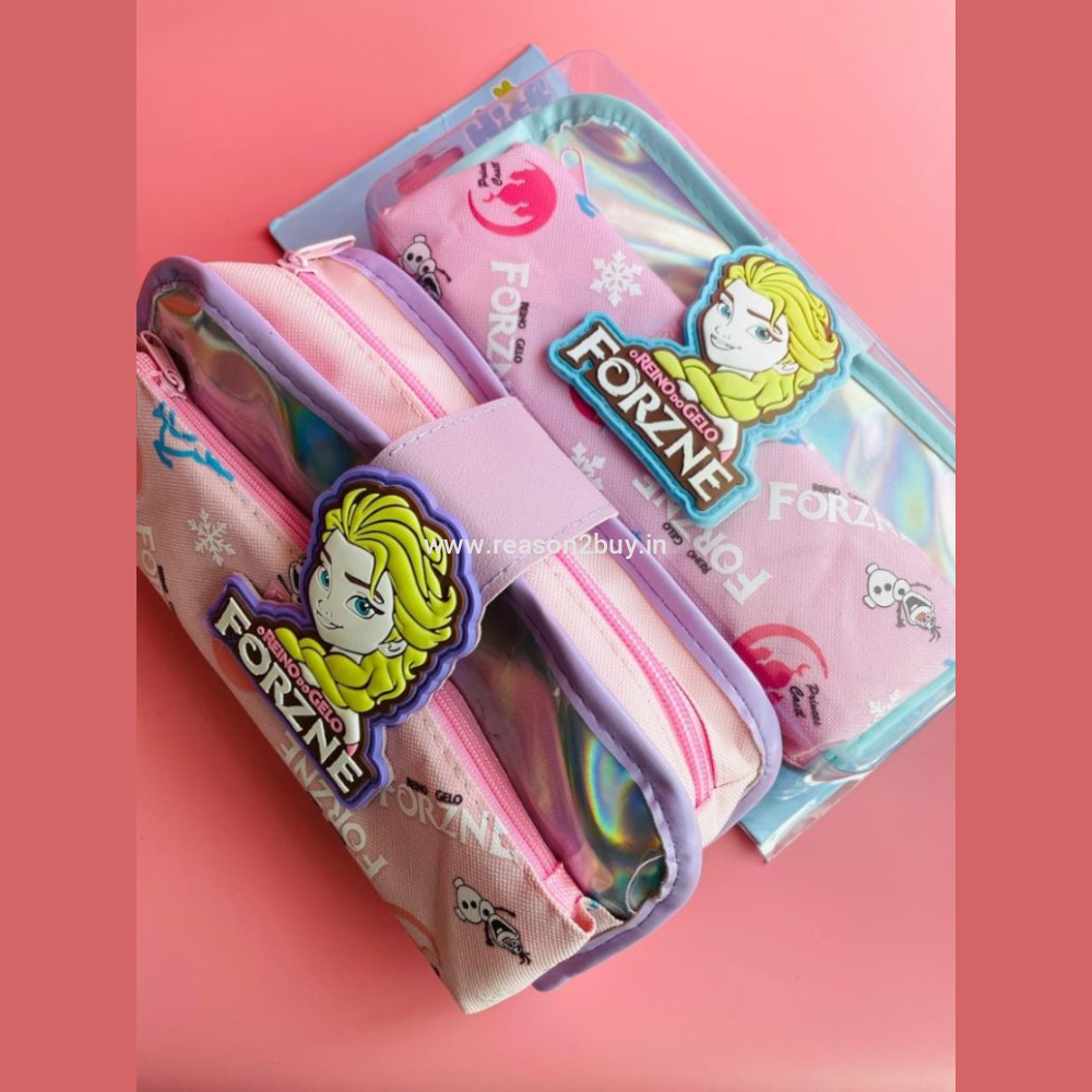 Spider-Man Spider-Gwen Kids Pencil Case Pouch, School Stationery Organizer, Blue/Red/Teal (R2BS813-4)