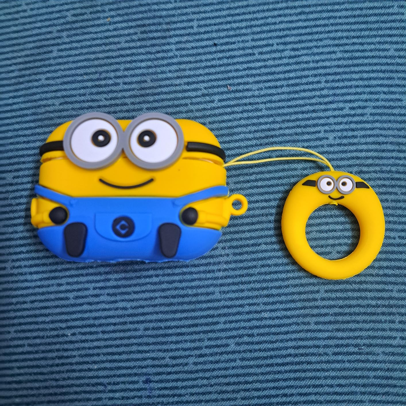 Airpods Pro (2019) Headphones Pouch Case Cover Soft Silicone Cartoon Character 360-degree Protection Case with Keyring