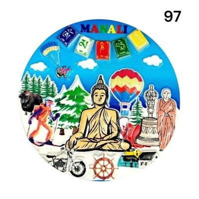 Decorative 3D Polyresin Refrigerator Magnet – Vivid Travel Souvenir, Spiritual Idol & Food Miniature Magnet