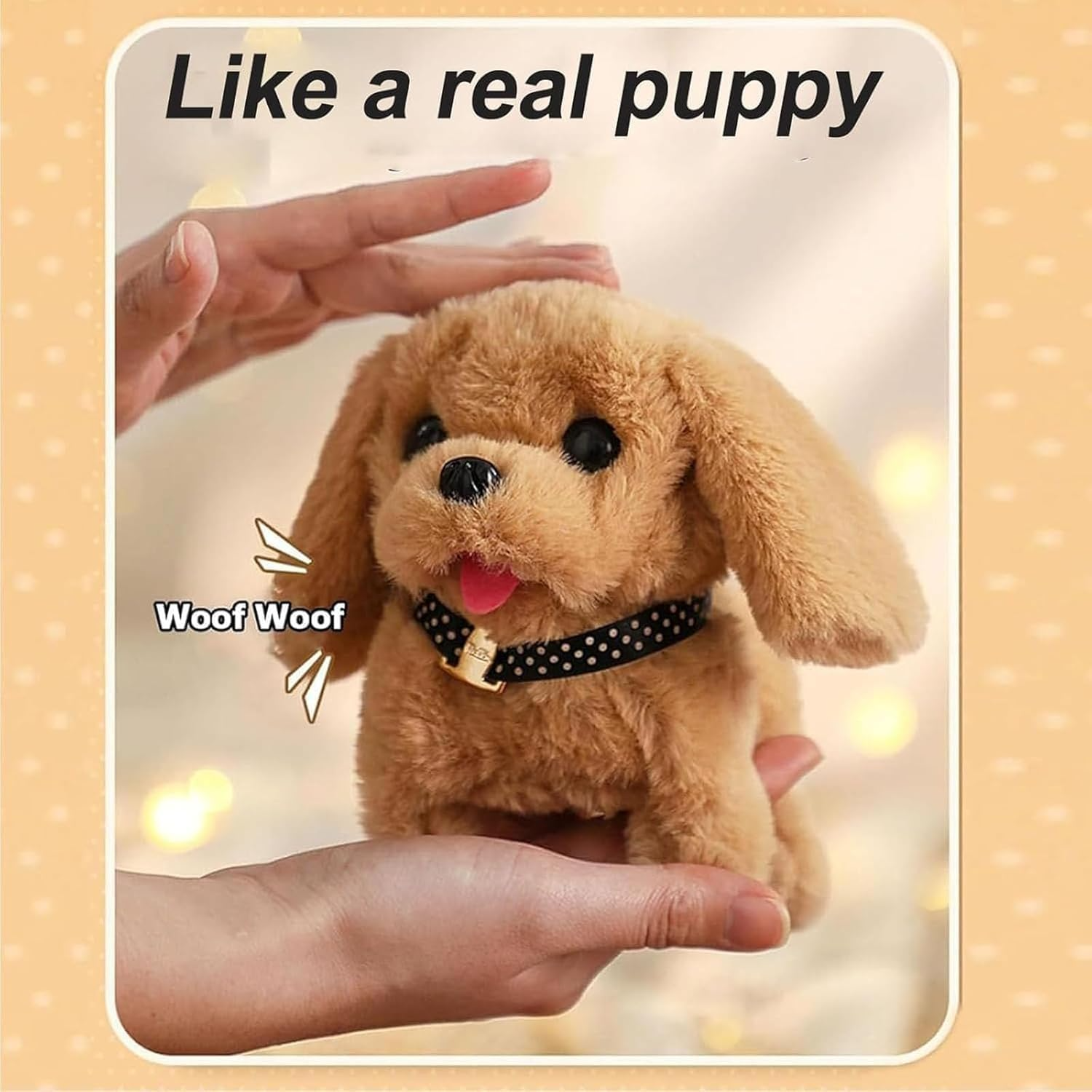 Walking and Barking Dog Soft Toy Fantastic Puppy Battery Operated Walking Dog Jump Run Toy Kid Best Birthday Gift for Boys and Girls
