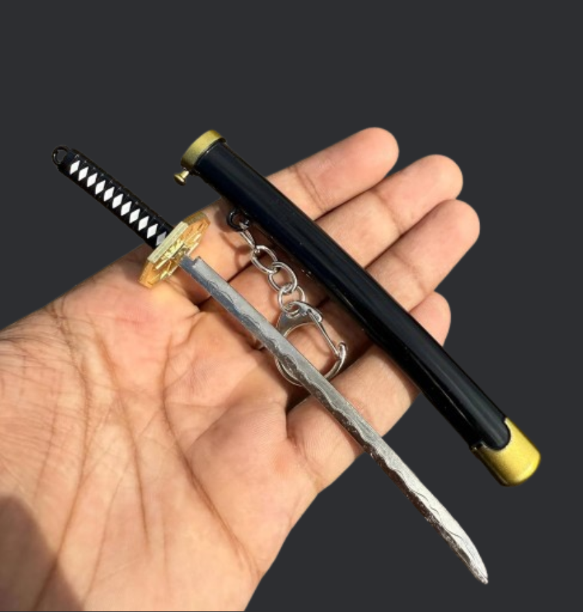 Demon Slayer Katana Sword Metal Keychain | Mini Anime Katana Key Chain 15CM