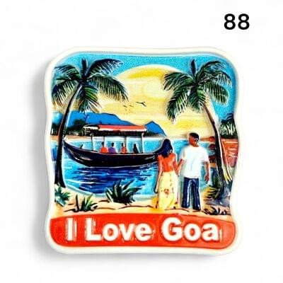 Decorative 3D Polyresin Refrigerator Magnet – Vivid Travel Souvenir, Spiritual Idol & Food Miniature Magnet
