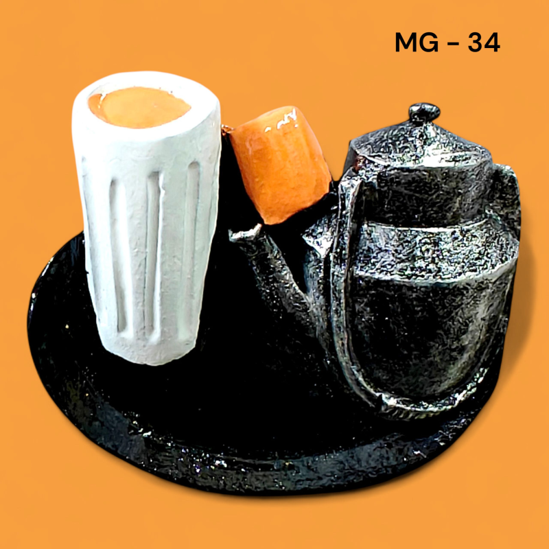 Decorative 3D Polyresin Refrigerator Magnet – Vivid Travel Souvenir, Spiritual Idol & Food Miniature Magnet