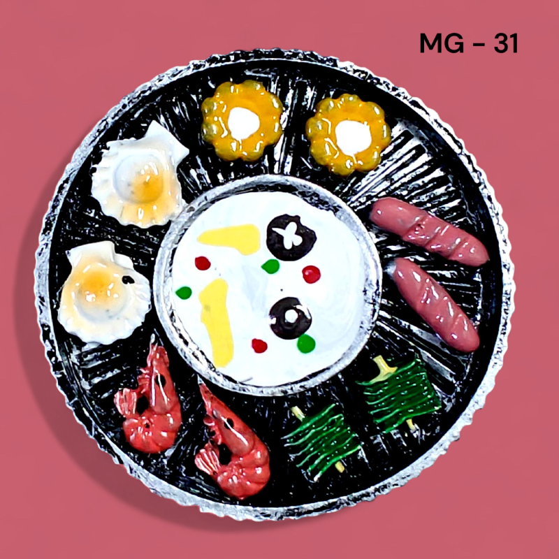 Decorative 3D Polyresin Refrigerator Magnet – Vivid Travel Souvenir, Spiritual Idol & Food Miniature Magnet