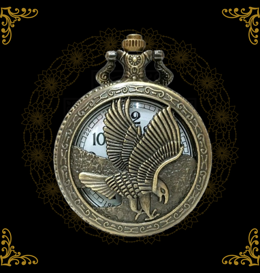 Vintage Brass Quartz Pocket Watch Keychain Pendant - Antique Finish Gift for Boys & Girls