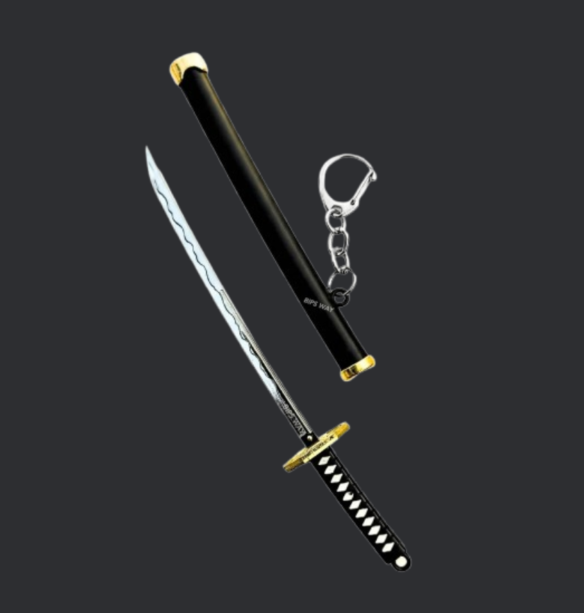 Demon Slayer Katana Sword Metal Keychain | Mini Anime Katana Key Chain 15CM