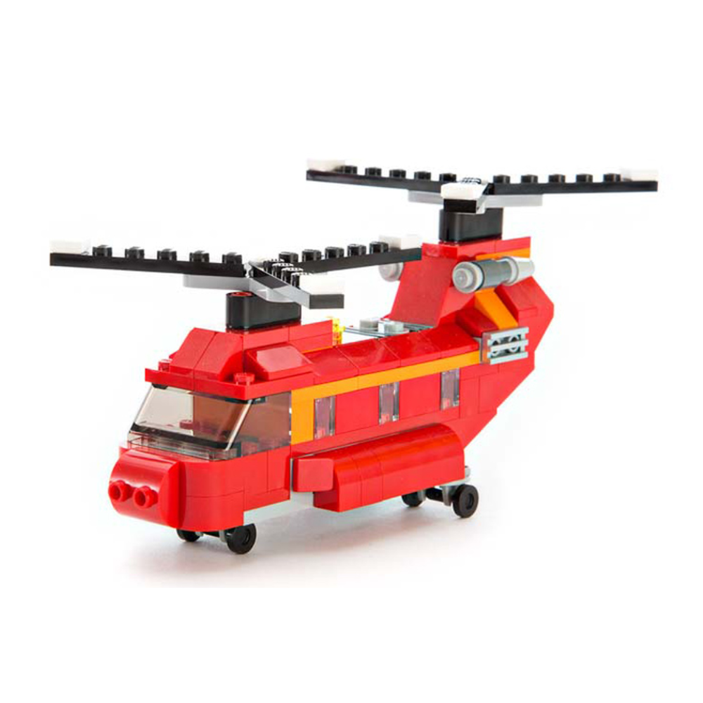 Red Rotors 3 in 1 Architect Brick Toys Red - 145+ Pieces-3107