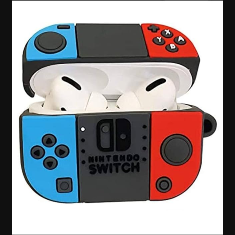 Airpods Pro (2019) Headphones Pouch Case Cover Soft Silicone Cartoon Character 360-degree Protection Case with Keyring