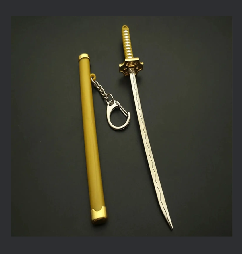 Demon Slayer Katana Sword Metal Keychain | Mini Anime Katana Key Chain 15CM