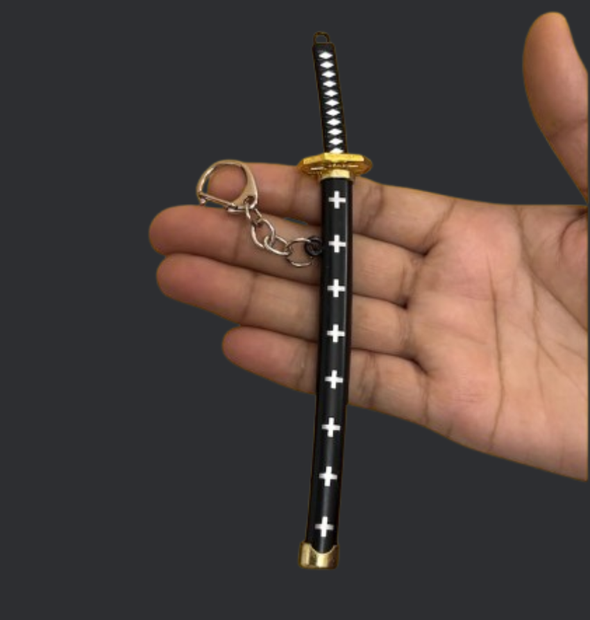 Demon Slayer Katana Sword Metal Keychain | Mini Anime Katana Key Chain 15CM