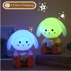 Cute Rabbit LED Night Light & Phone Stand