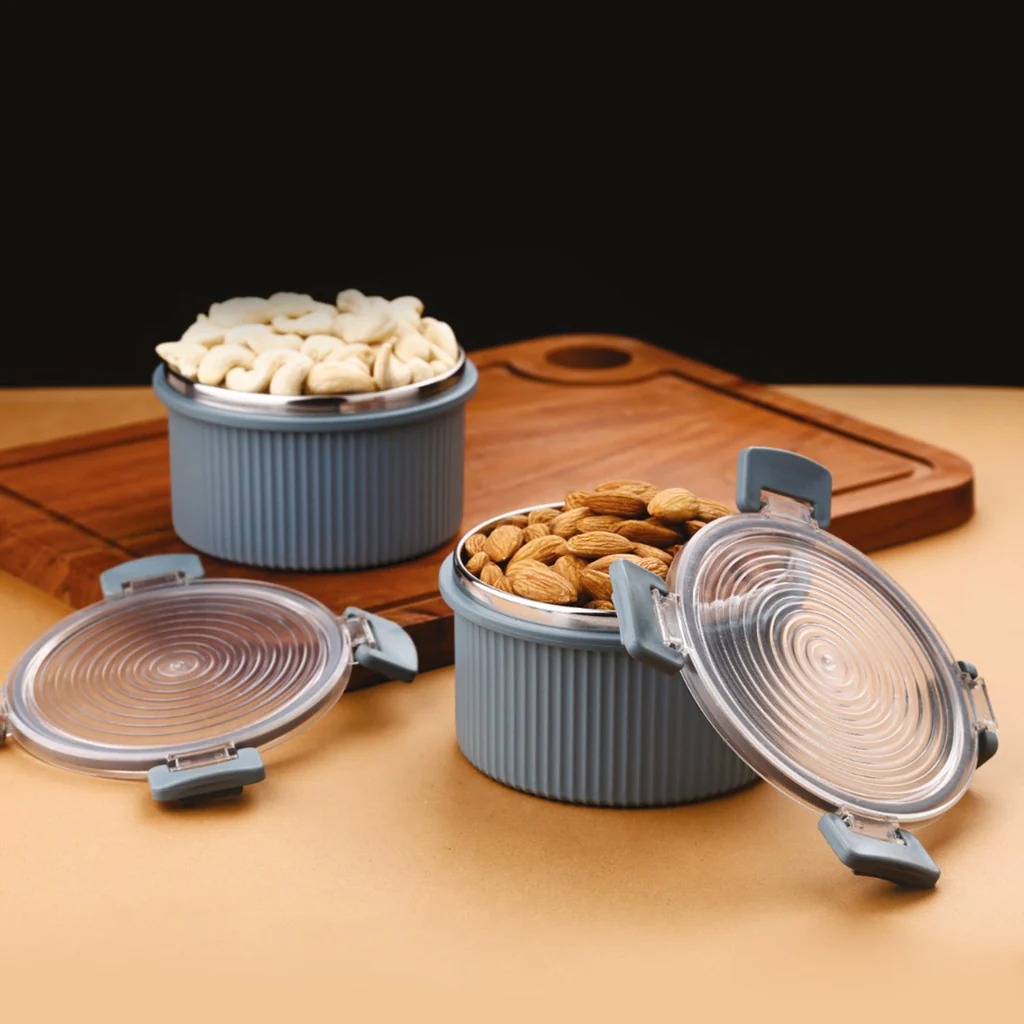 Apex Rustic Jar Set – 2 Pcs, 450ml Each Approx | Airtight & Unbreakable Storage Containers with Polycarbonate Lid | Stylish Kitchen Storage Jars Description:Organize your kitchen with style and functi