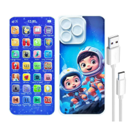 Kids Smart Phone Musical Toy for Boys Girls 24 Modes Cell Phone Learning Sound Toy with Rechargeable Battery Toddler Christmas Birthday Gift for Age 3 4 5 6 Year Old
