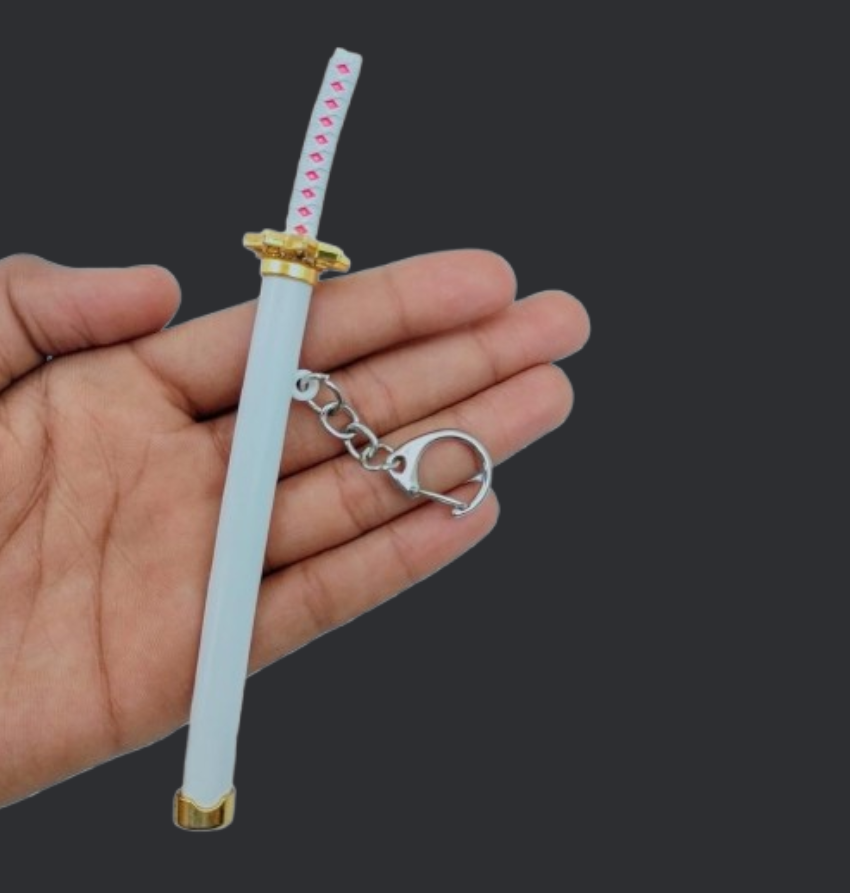 Demon Slayer Katana Sword Metal Keychain | Mini Anime Katana Key Chain 15CM
