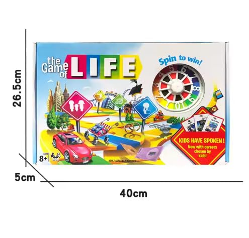 Spin to Win Game of Life Classic Family Board Game, Newest Products The Game of Life Board Leisure and Entertainment at The Party with Big Turntable Board Game for Kids