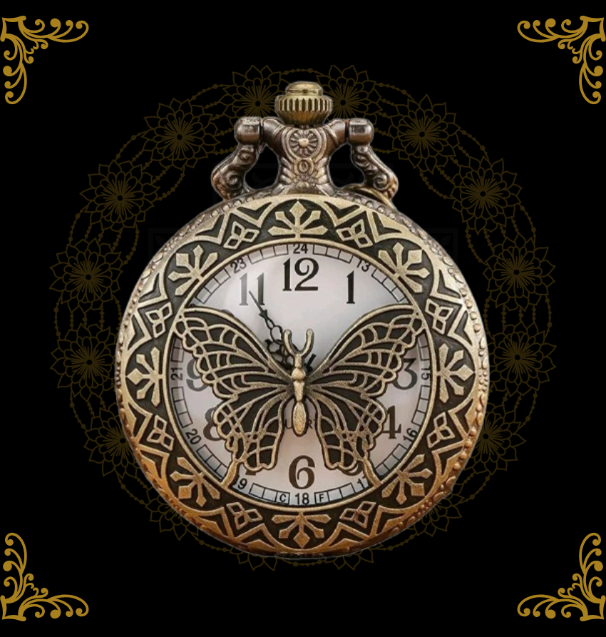 Vintage Brass Quartz Pocket Watch Keychain Pendant - Antique Finish Gift for Boys & Girls