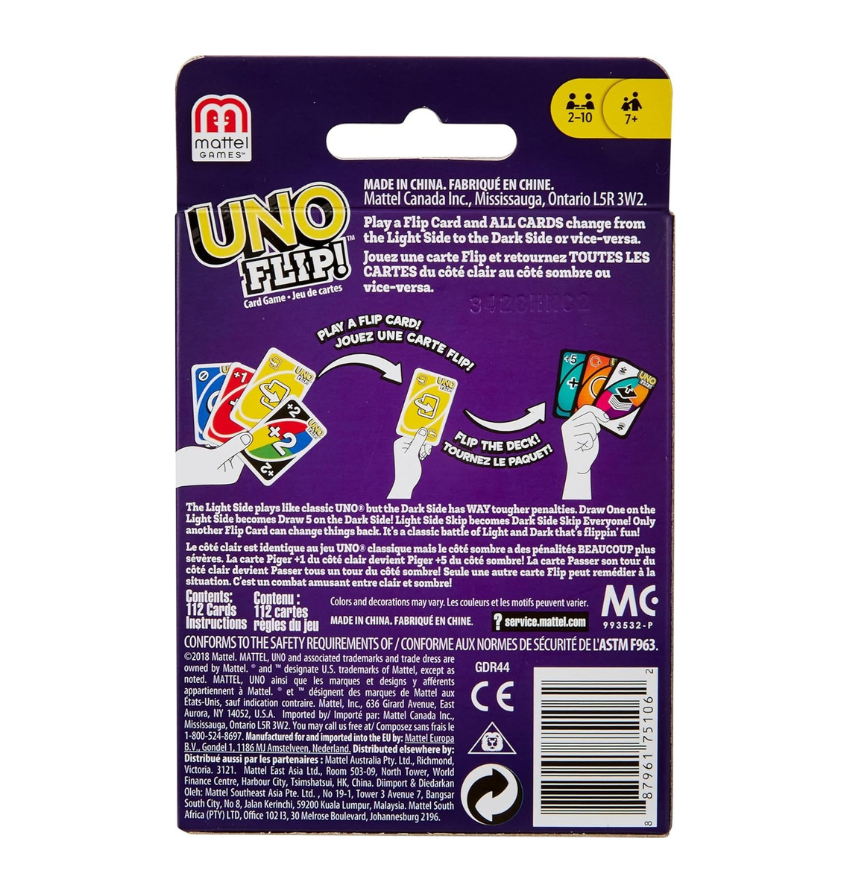 Uno Flip! Double-Sided Card Game - Official Family Fun with a Twist