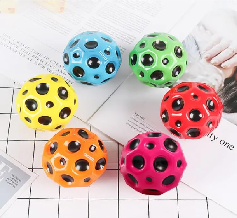 Moon Ball for Kids – Soft Bouncing, Jumping & Bounce Ball Toys for Kids Age 2-5 Years | Indoor Outdoor Activity Toy | Colorful Option for Toddlers (Color May Vary) [Pack of 2]