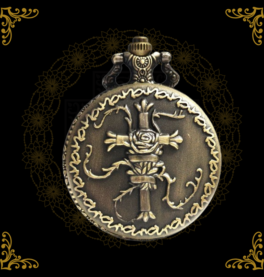 Vintage Brass Quartz Pocket Watch Keychain Pendant - Antique Finish Gift for Boys & Girls