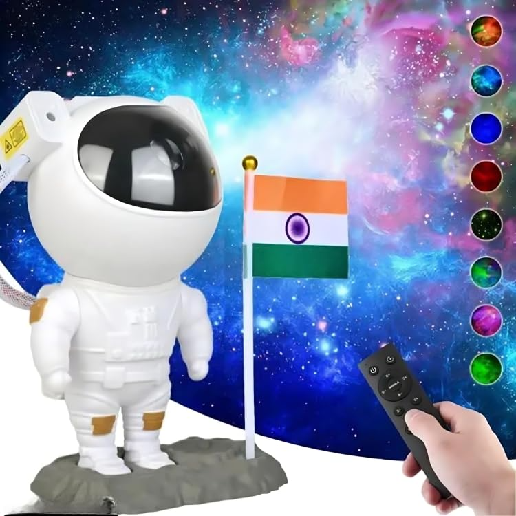 stronaut Galaxy Projector - Starry Night Light with Adjustable Projection, Remote Control for Kids & Adults, Bedroom & Party Decor