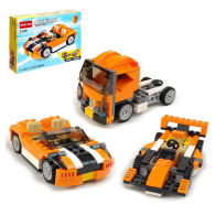 3 In 1 Architect Series Highway Cruiser Building Block Toy Set - Educational Diy Toys For Kids (Car),Multicolor-3108