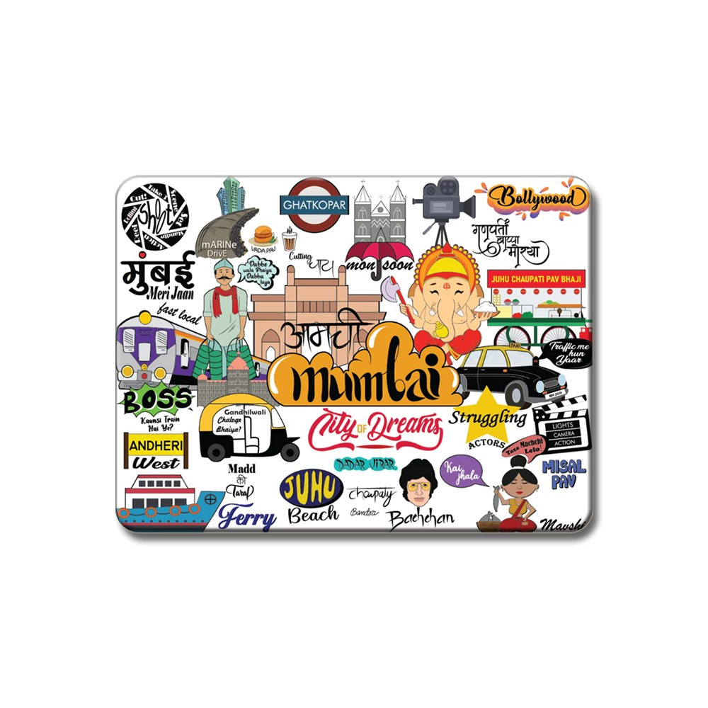 Glossy MDF Wooden Cutout Refrigerator Magnet – Pop Culture, Food & Travel Magnetic Decor Art