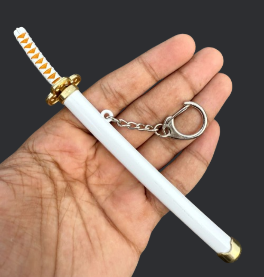 Demon Slayer Katana Sword Metal Keychain | Mini Anime Katana Key Chain 15CM