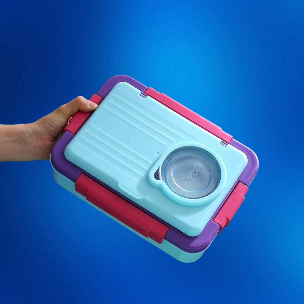 3 Compartment Lunch Box for Adults Kids, Durable BPA-Free Dishwasher Safe Lunch Containers for Boys, Girls, School & Office