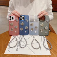 Love Bow Charm Fashionable Protective PC (Hard) Phone Case with Bead Wrist Strap (R2BS970)