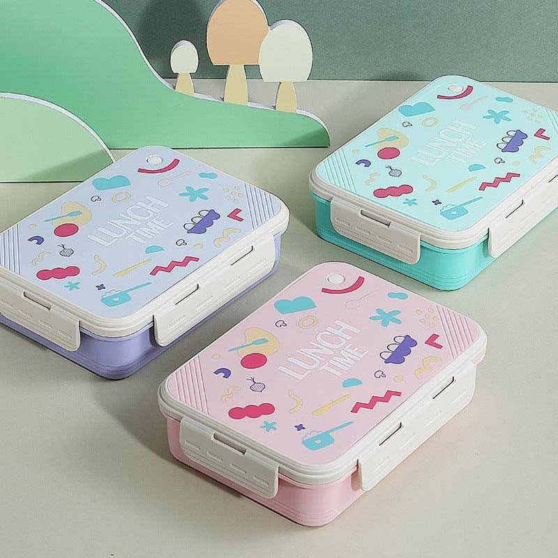 Stainless Steel Tiffin Box Bento Lunch Box for Kids 3 Grids Leakproof Insulated Food Storage Container Lunch Boxes 700 ml Keep Food hot Lunch Box for Office